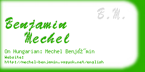benjamin mechel business card